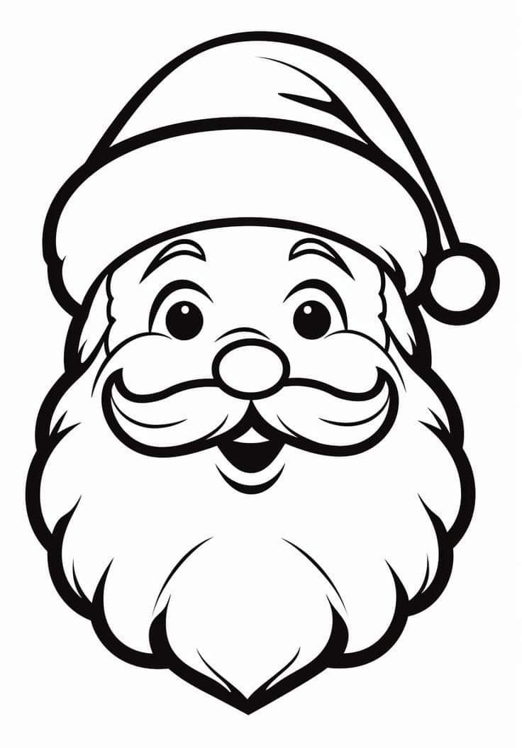 60+ Santa Clause Coloring Pages Special Christmas 22