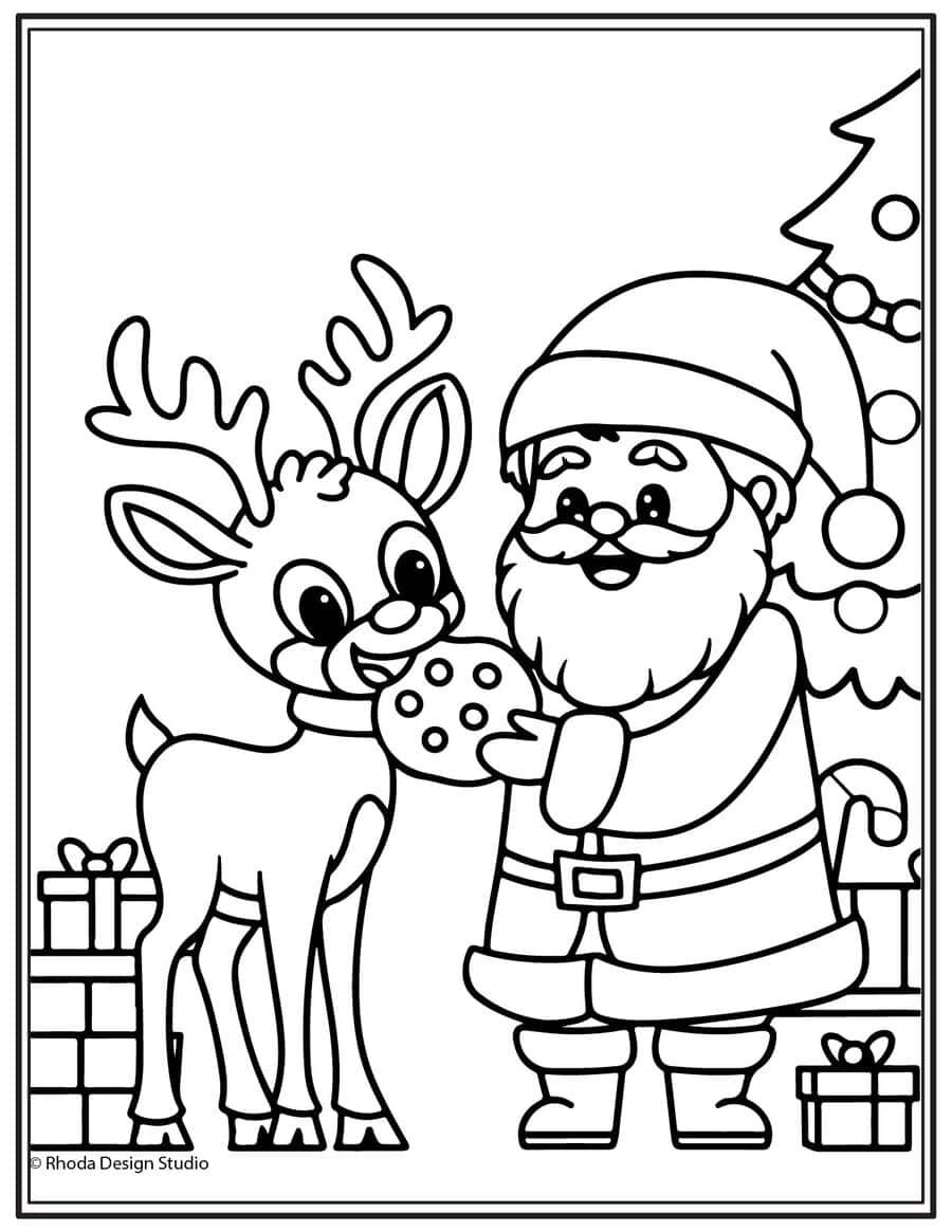 60+ Santa Clause Coloring Pages Special Christmas 36