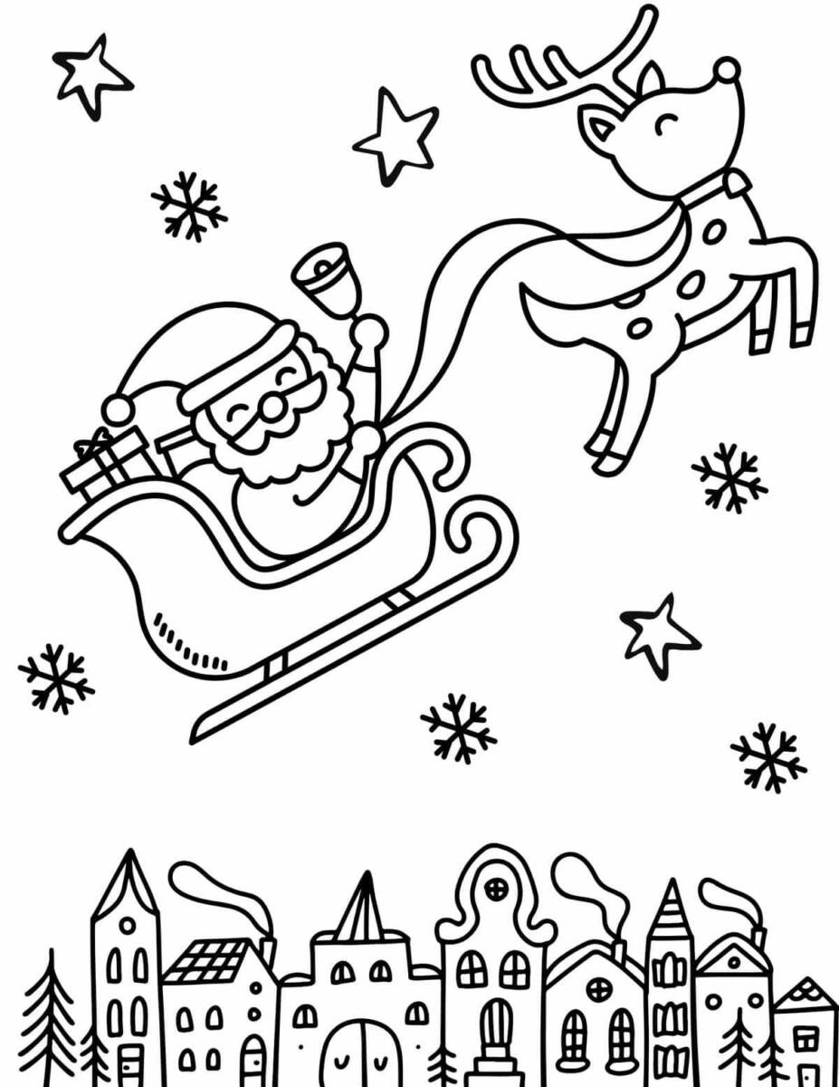 60+ Santa Clause Coloring Pages Special Christmas 47