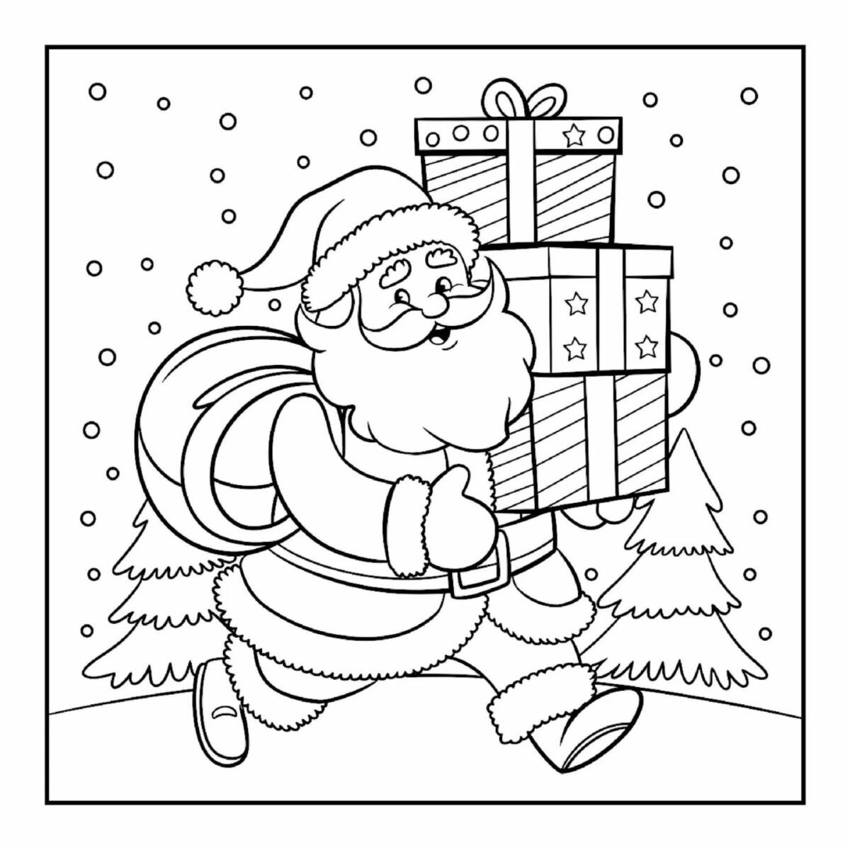 60+ Santa Clause Coloring Pages Special Christmas 48