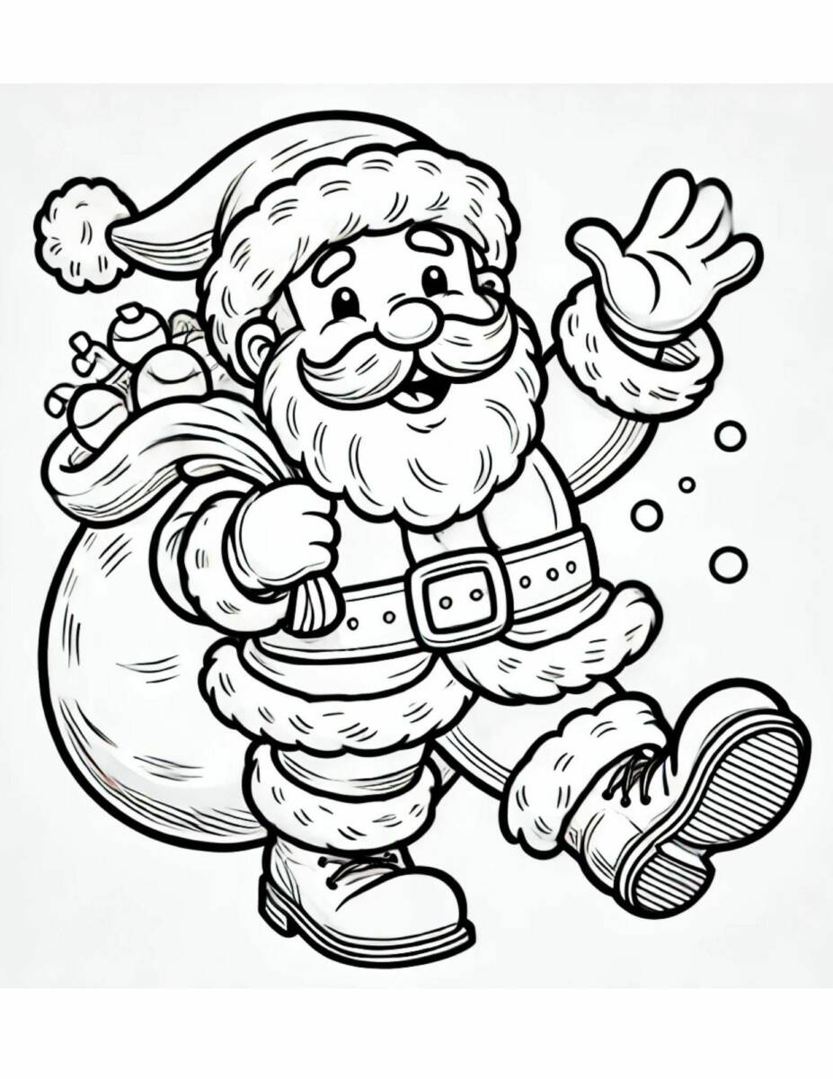 60+ Santa Clause Coloring Pages Special Christmas 51