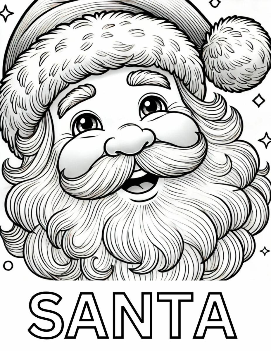 60+ Santa Clause Coloring Pages Special Christmas 53