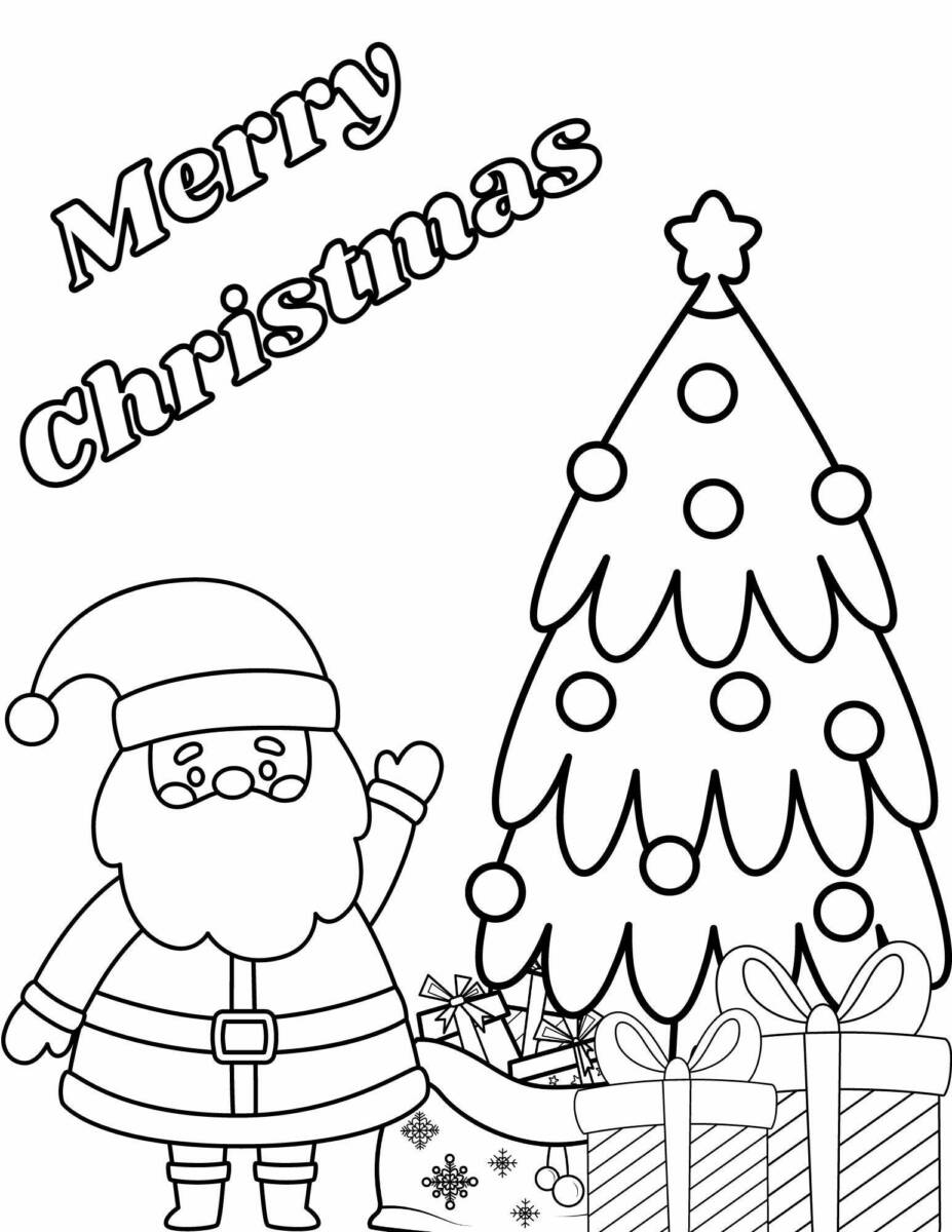 60+ Santa Clause Coloring Pages Special Christmas 54