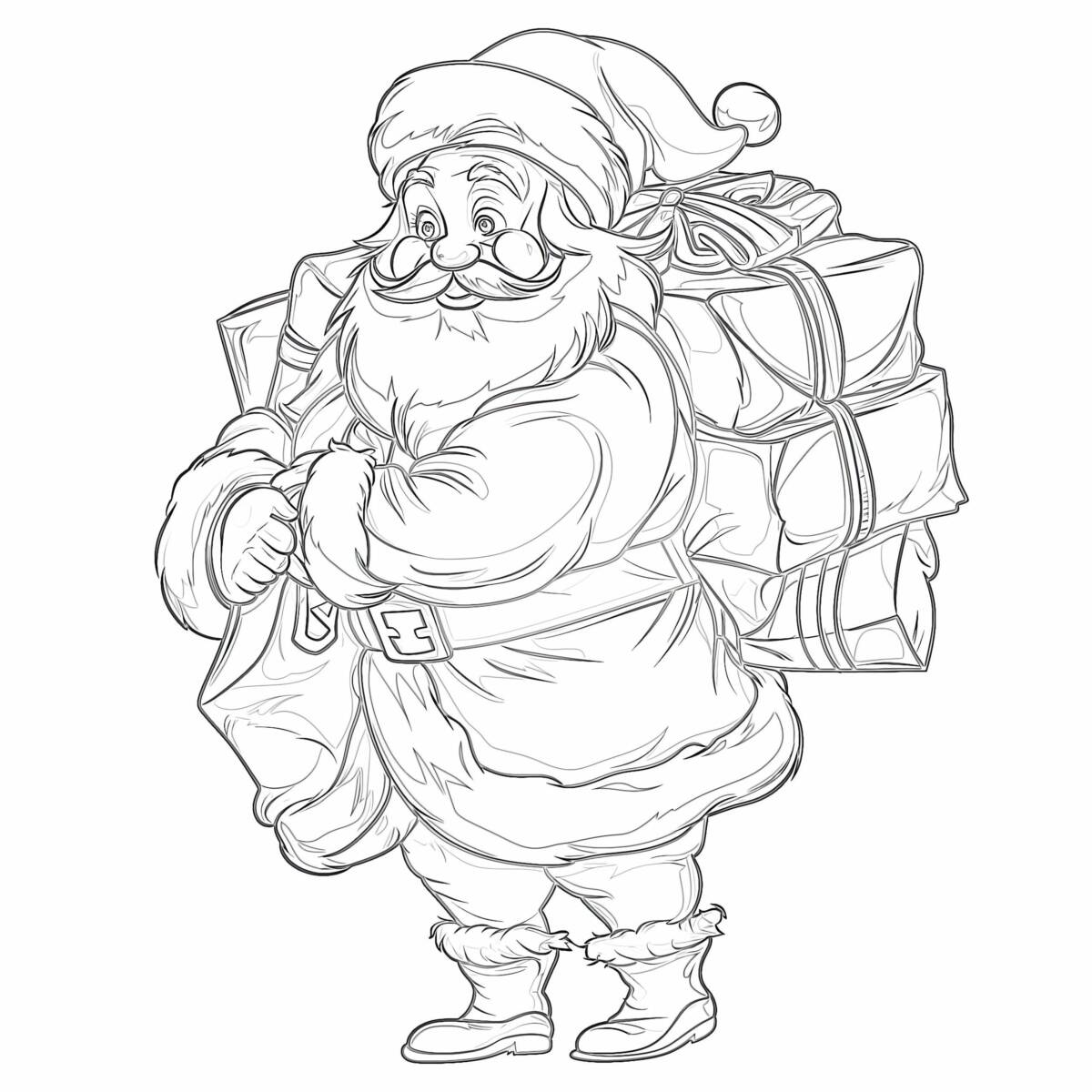 60+ Santa Clause Coloring Pages Special Christmas 57