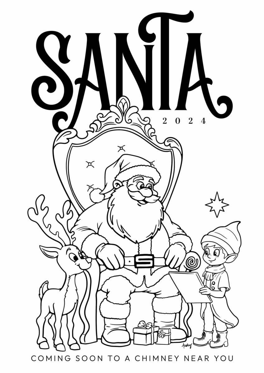 60+ Santa Clause Coloring Pages Special Christmas 60