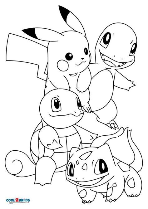 Pikachu and Friends Coloring Pages