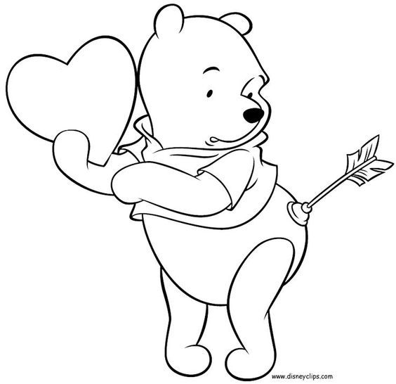 15 24+ Winnie The Pooh Valentine Days Coloring Pages