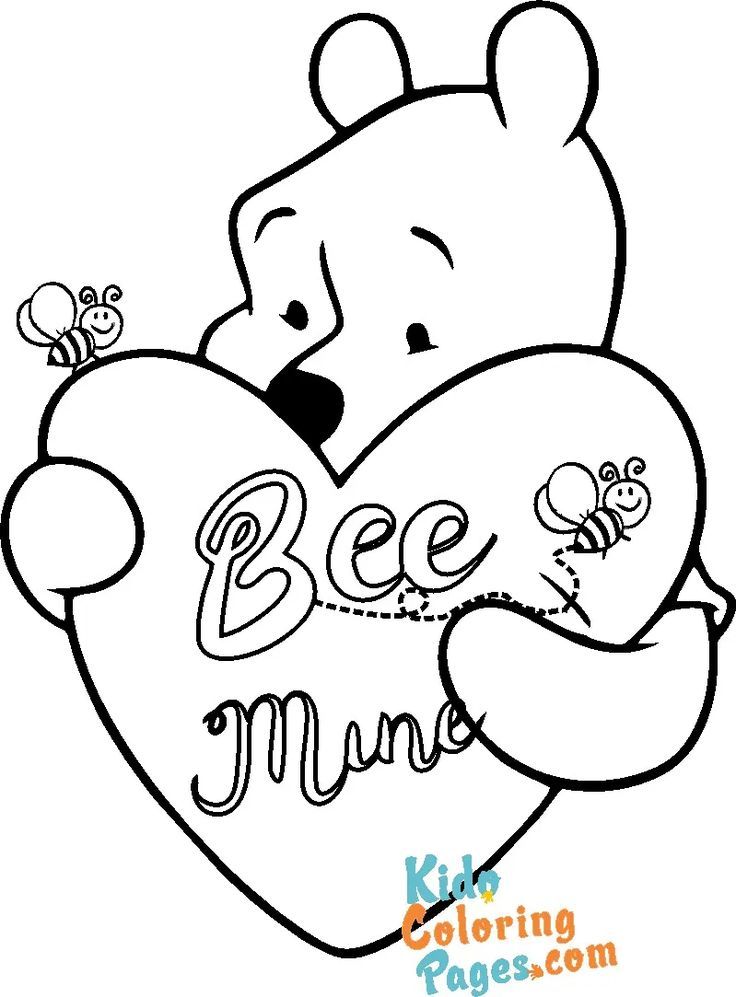 15 24+ Winnie The Pooh Valentine Days Coloring Pages