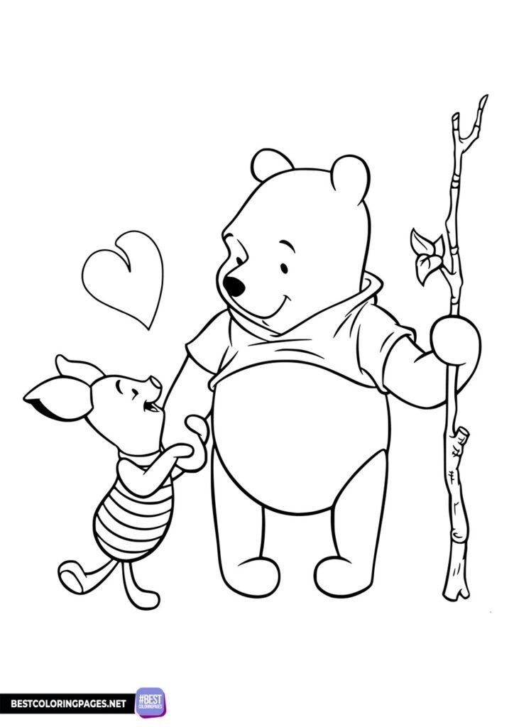 15 24+ Winnie The Pooh Valentine Days Coloring Pages