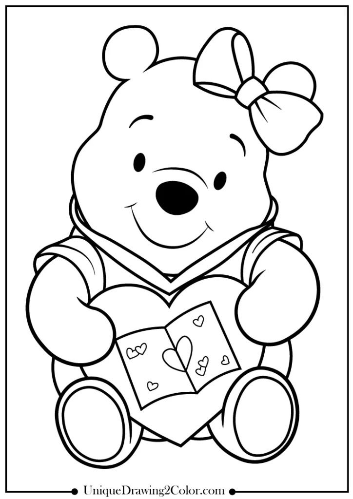 15 24+ Winnie The Pooh Valentine Days Coloring Pages