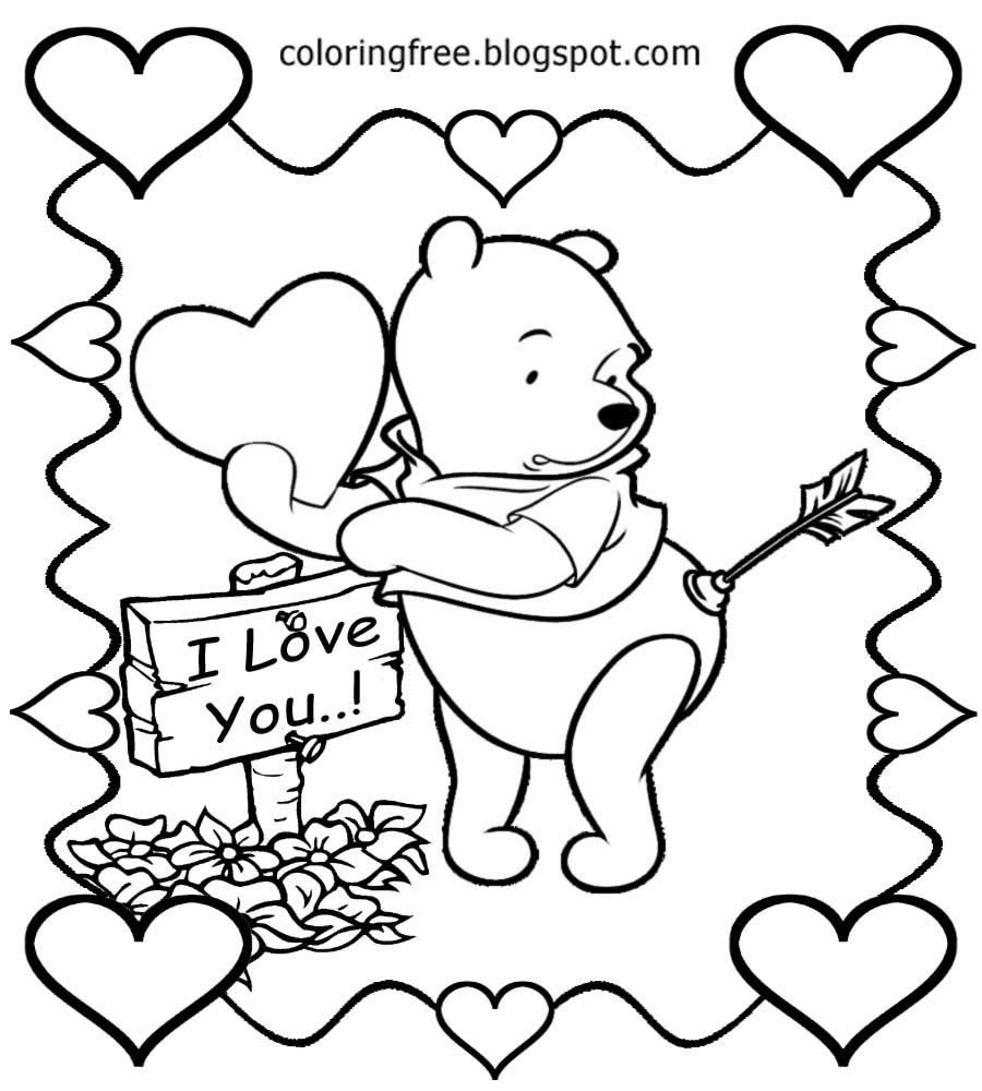 15 24+ Winnie The Pooh Valentine Days Coloring Pages