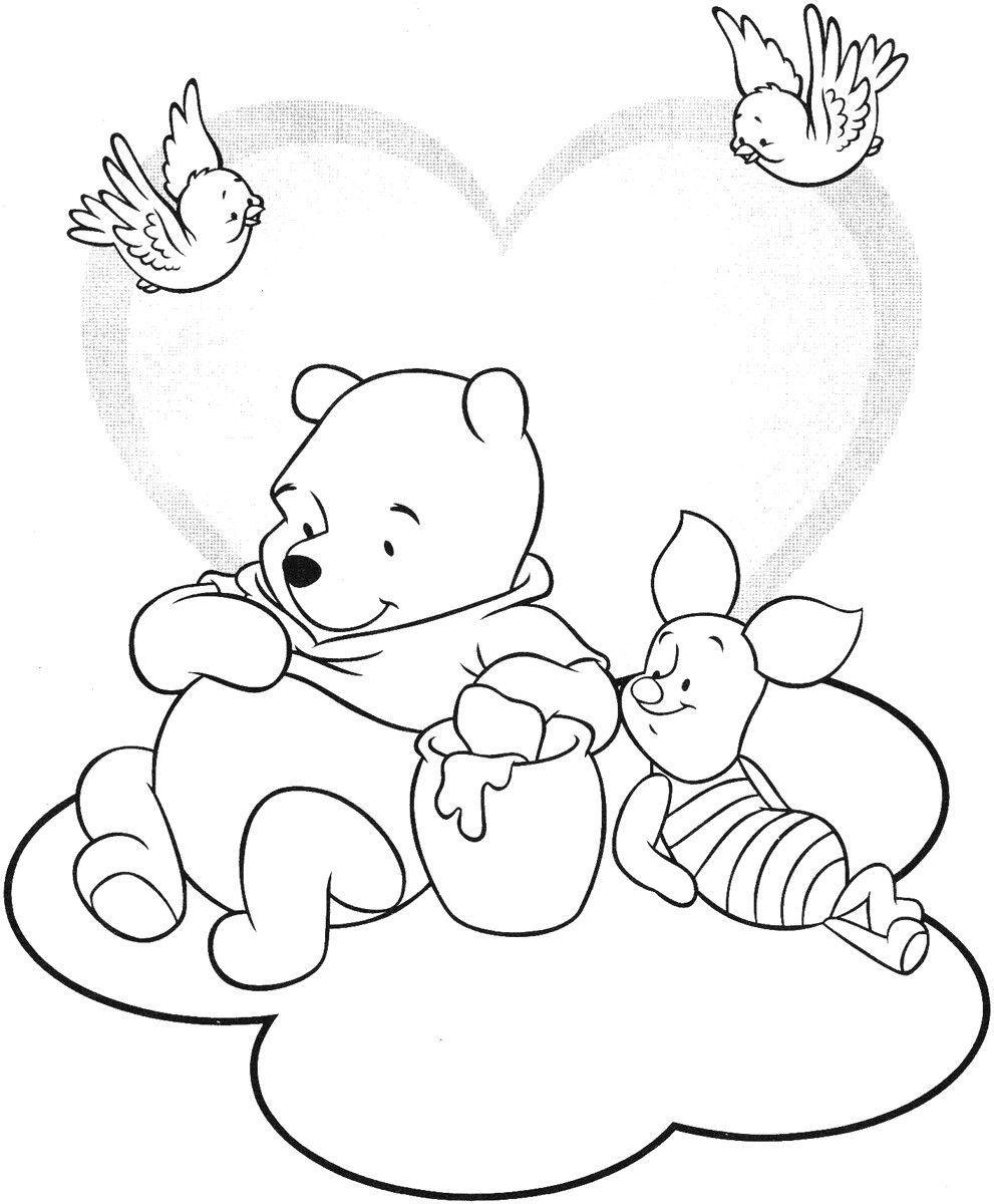 15 24+ Winnie The Pooh Valentine Days Coloring Pages