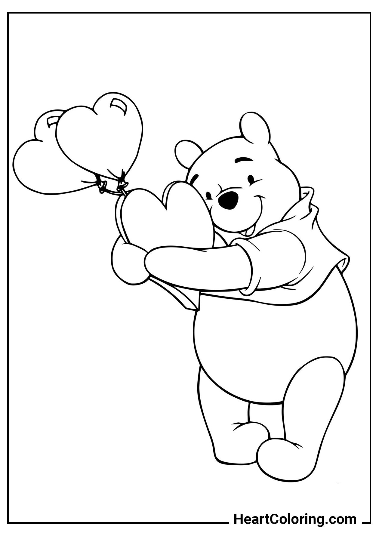 15 24+ Winnie The Pooh Valentine Days Coloring Pages