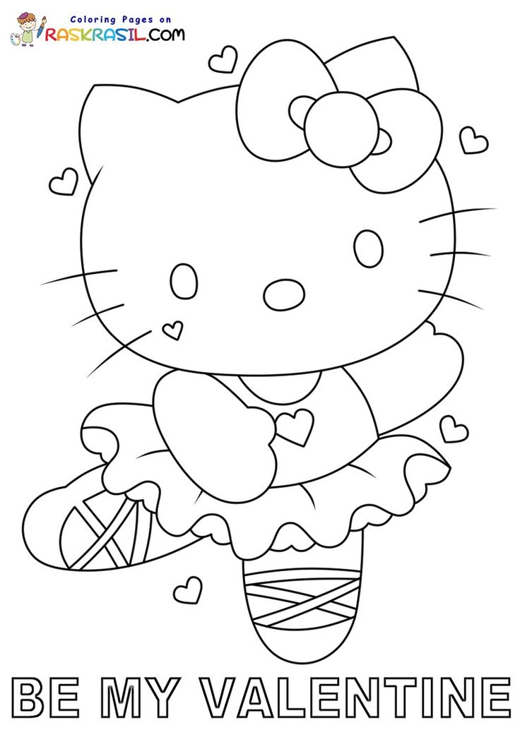 20+ Aesthetic Hello Kitty Valentine's Day Coloring Ideas for Y2K Lovers