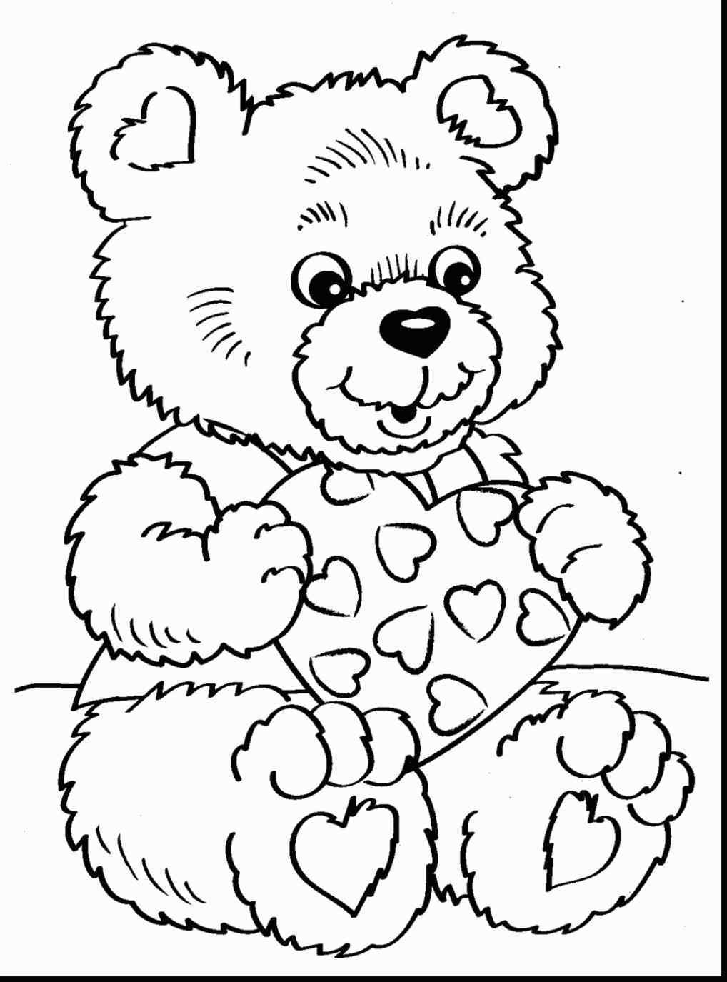 20+ Aesthetic Valentines Bear Coloring Pages for All Ages