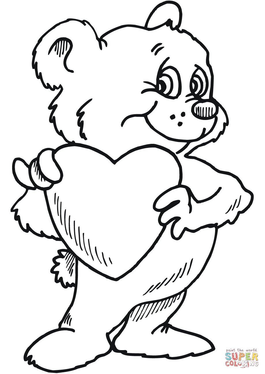 20+ Aesthetic Valentines Bear Coloring Pages to Spark Creativity