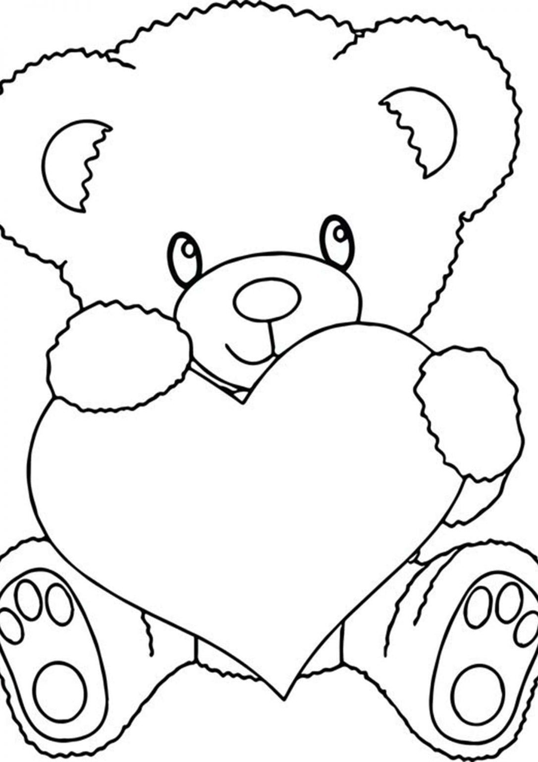 20+ Aesthetic Valentines Bear Coloring Pages with Stunning Designs