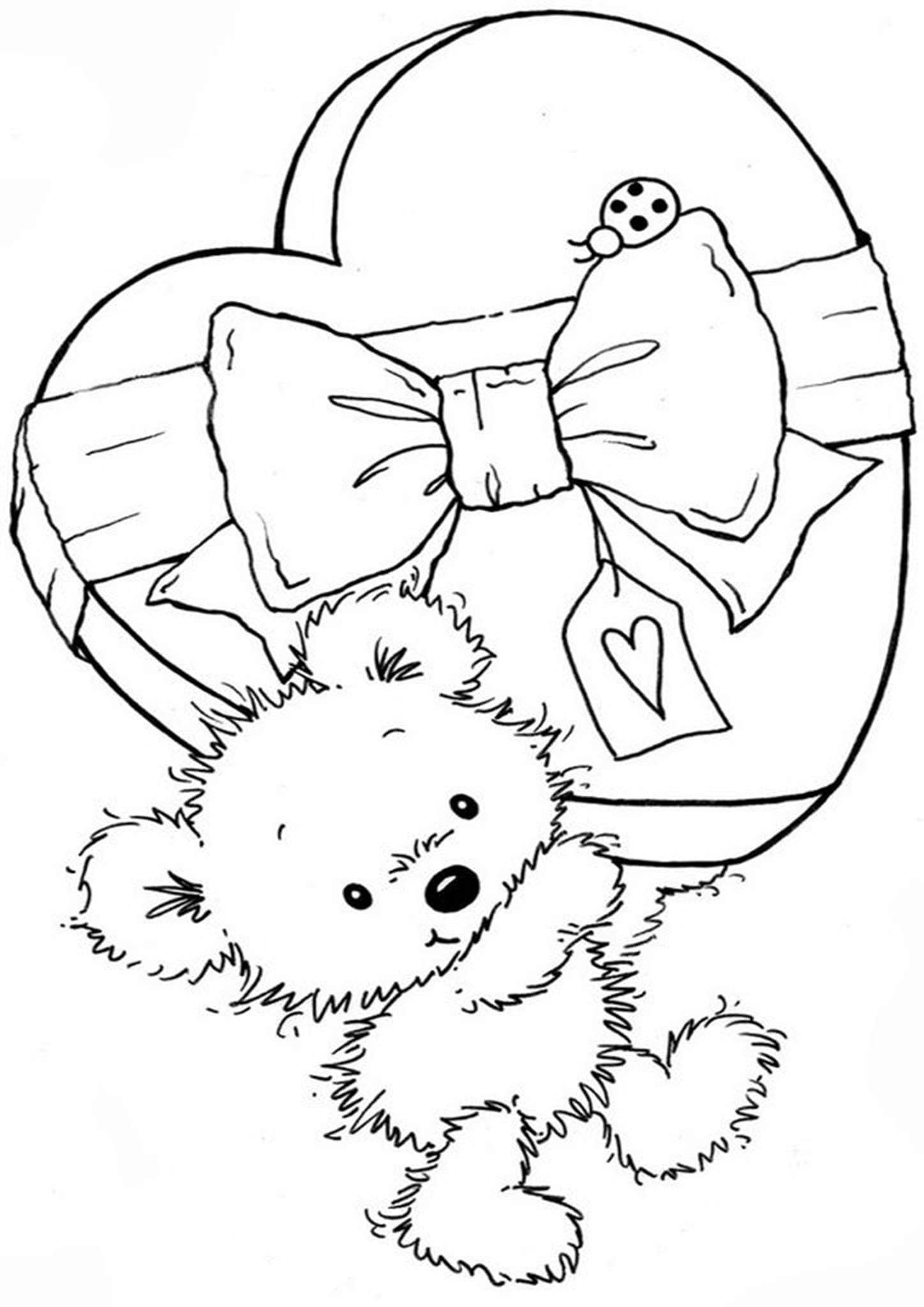 20+ Cutest Valentines Bear Coloring Pages for Little Ones