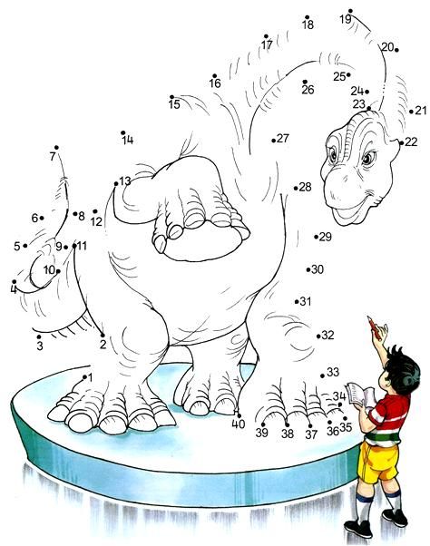 20+ Dinosaurs Color By Number for Kids Free Printable