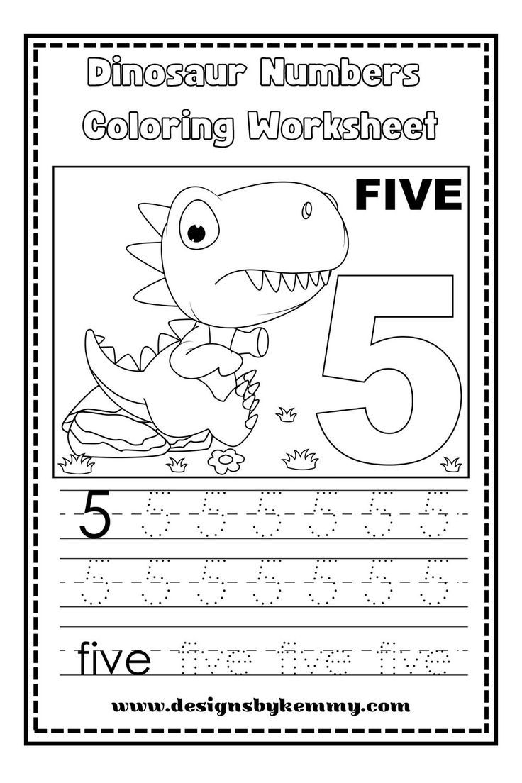 20+ Dinosaurs Color By Number for Kids Free Printable