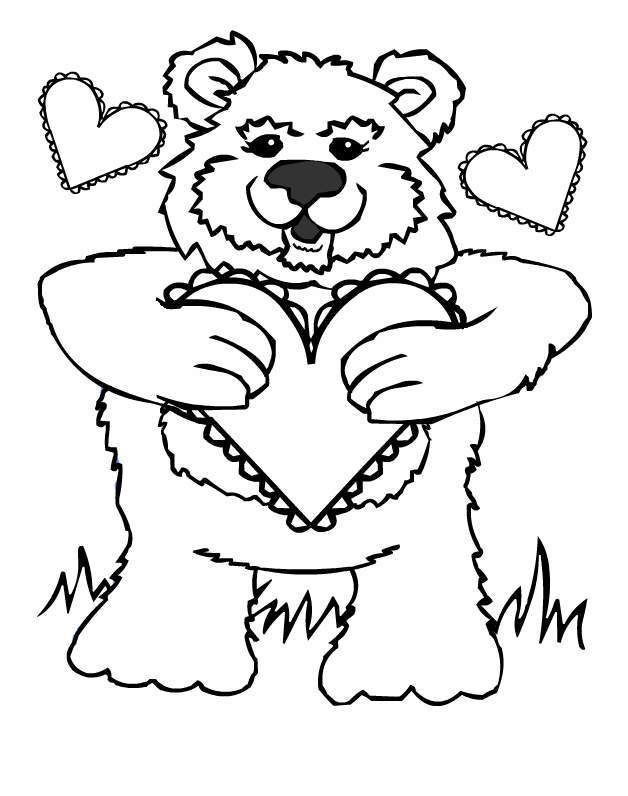 20+ Elegant Valentines Bear Coloring Pages for Adults