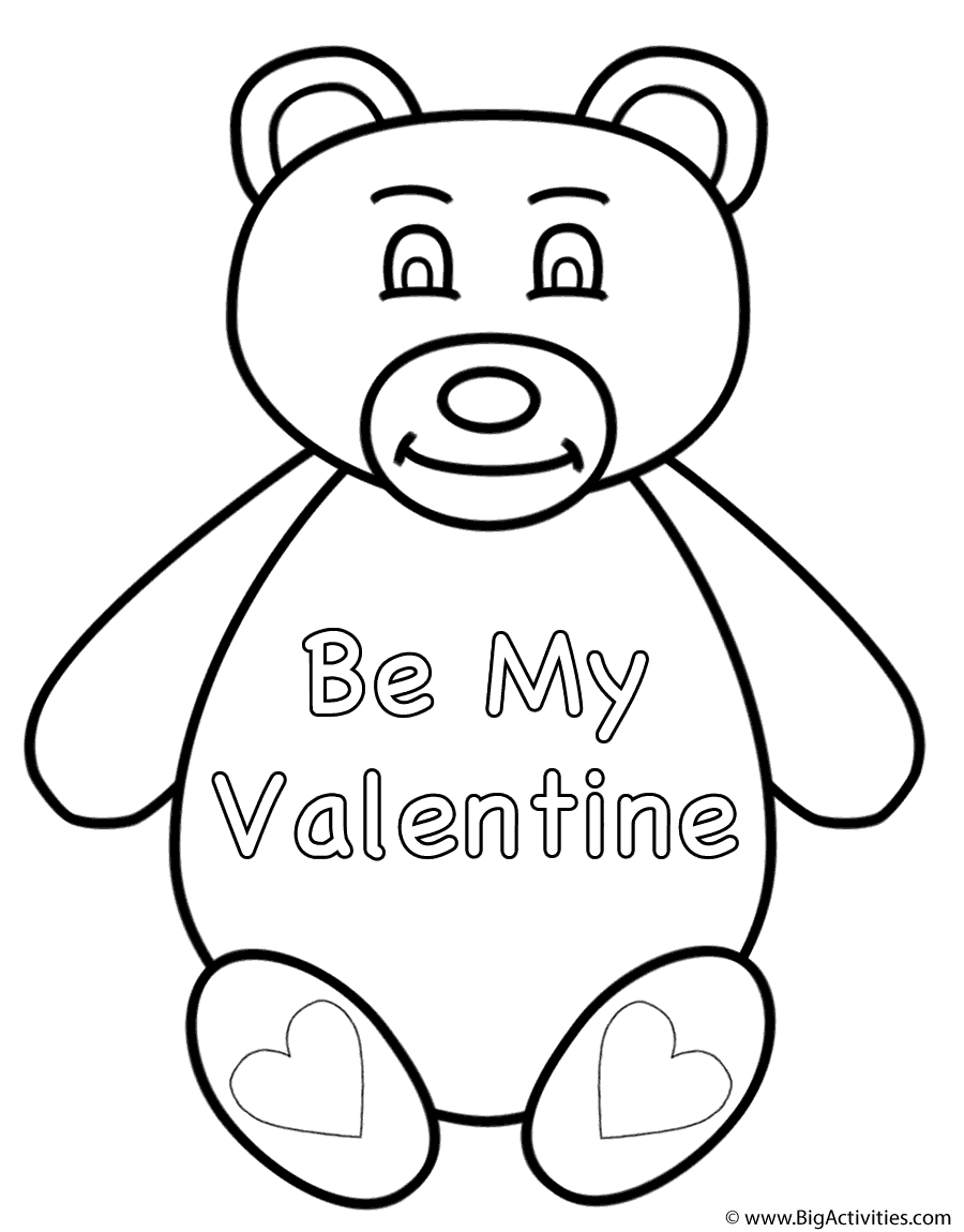 20+ Exciting Valentines Bear Coloring Pages for Boys' Imagination