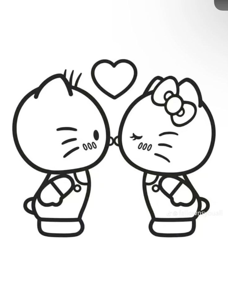 20+ Kuromi and Hello Kitty Valentine Coloring Pages: Love for All Ages!