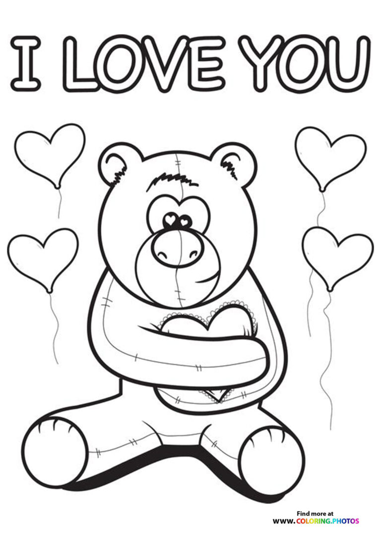 20+ Playful Valentines Bear Coloring Pages for Preschool Fun