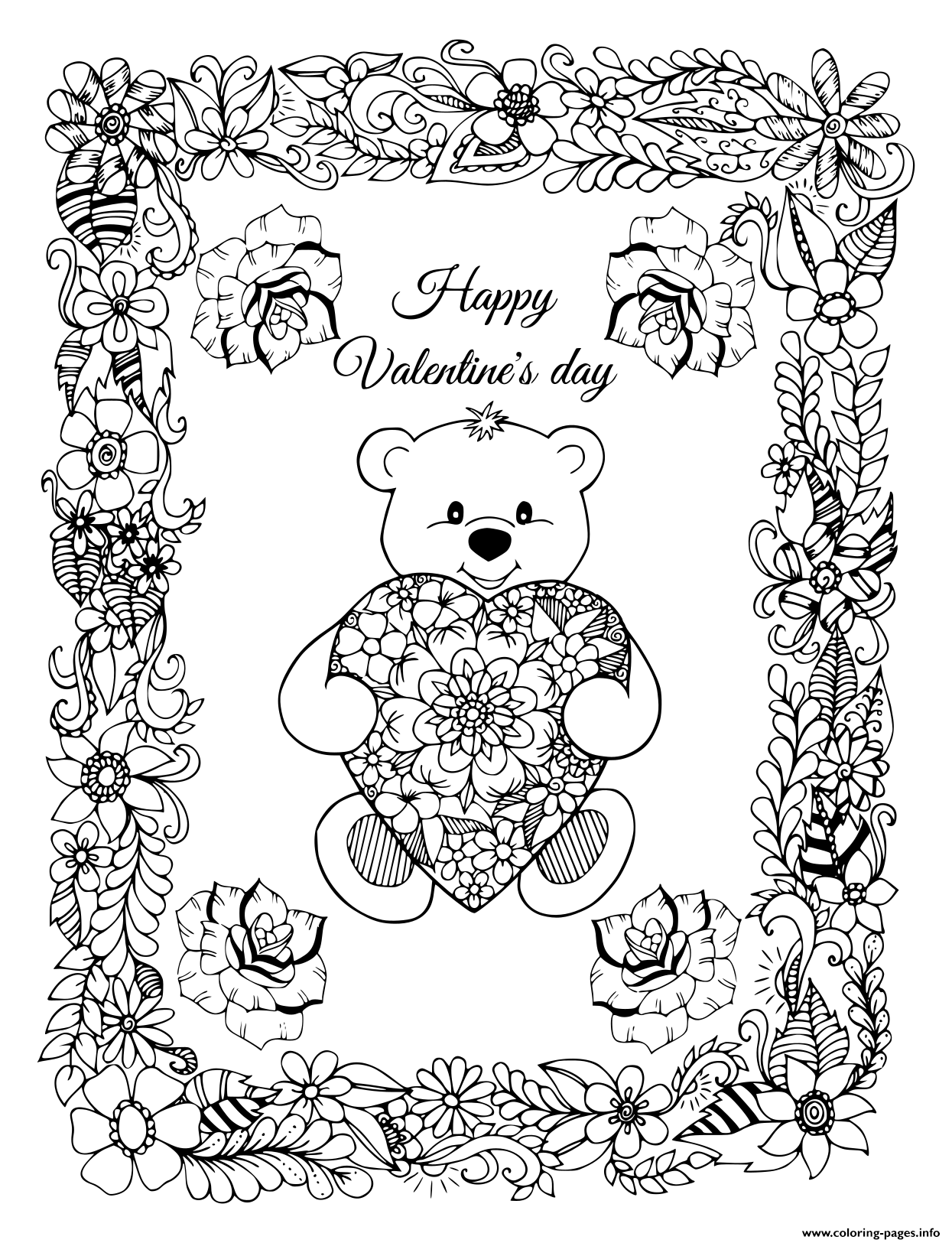 20+ Preschool-Approved Valentines Bear Coloring Pages