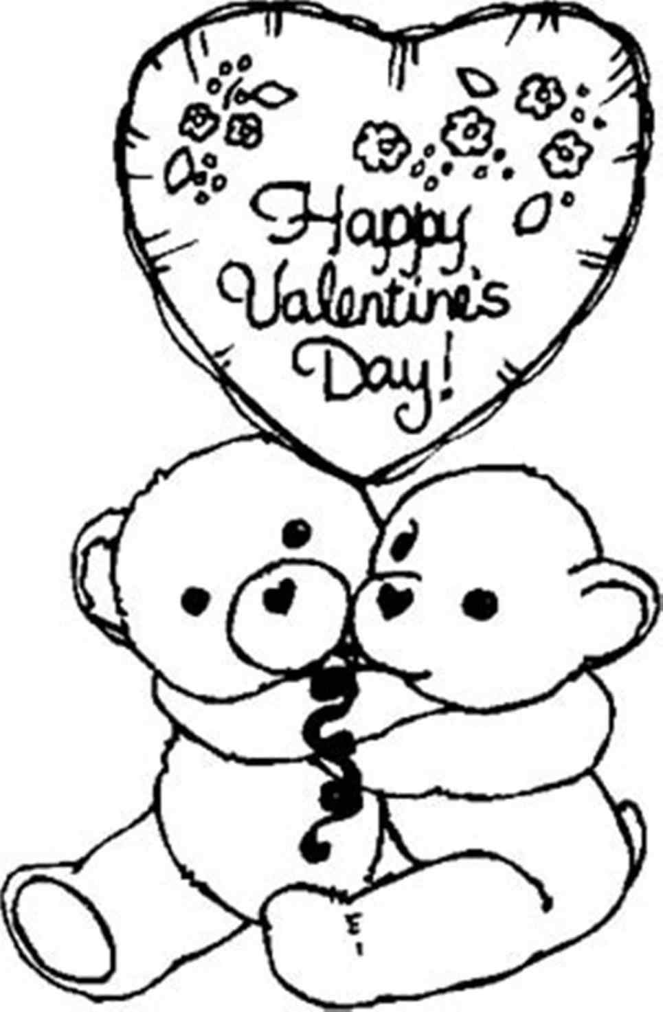 20+ Relaxing Valentines Bear Coloring Pages for Adults