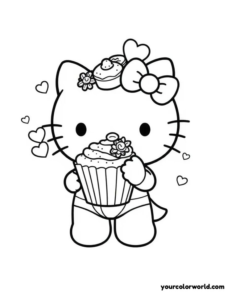 20+ Simple and Cute Valentine's Day Printables with Hello Kitty & Kuromi