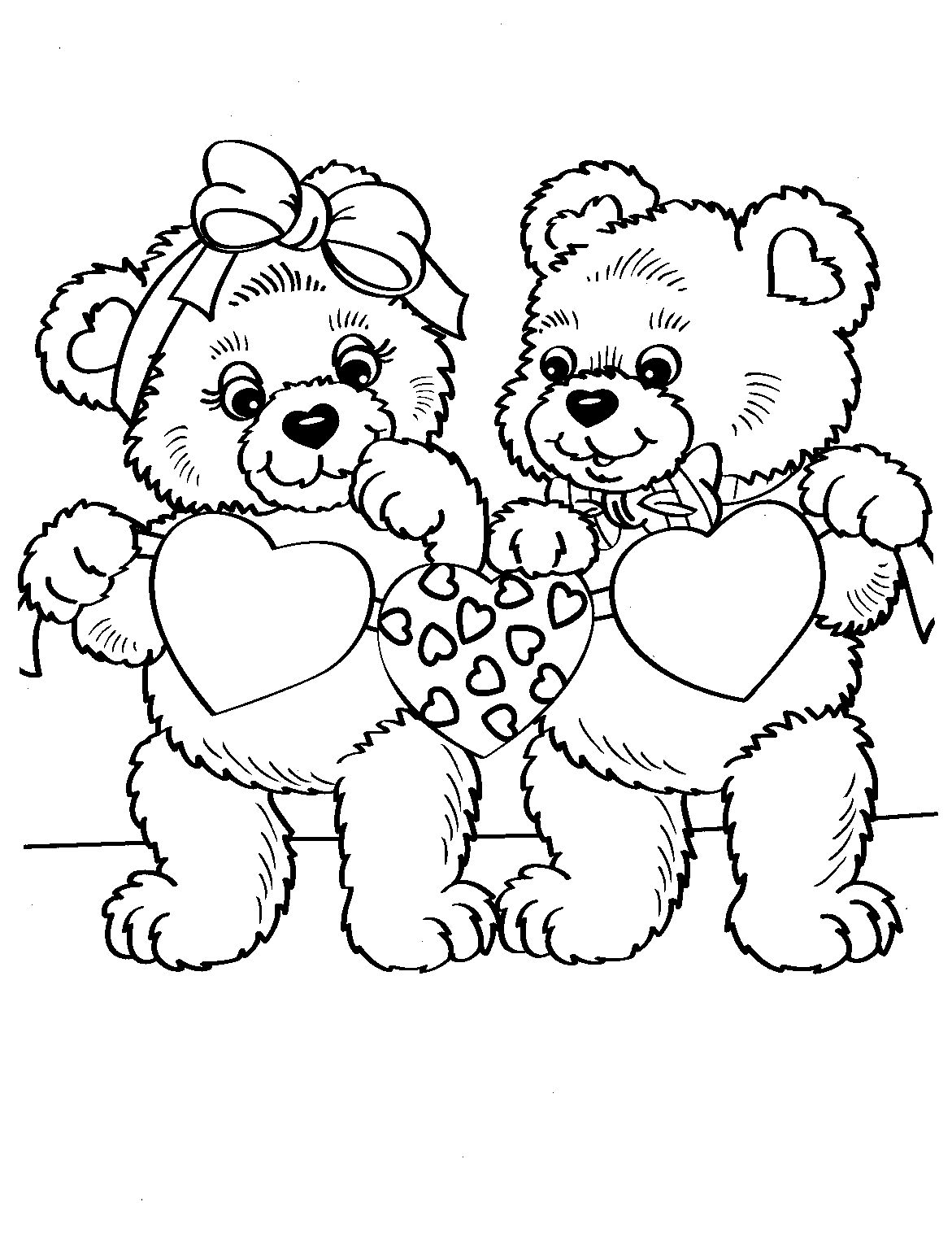 20+ Super Cute Valentines Bear Coloring Pages for Kids to Love