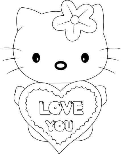 20+ Valentine's Day Couple Coloring Pages Featuring Hello Kitty & Kuromi