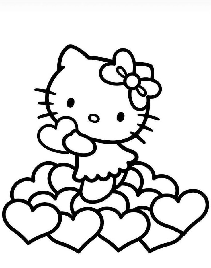 20+ Will You Be My Valentine? Hello Kitty Coloring Printables for Couples