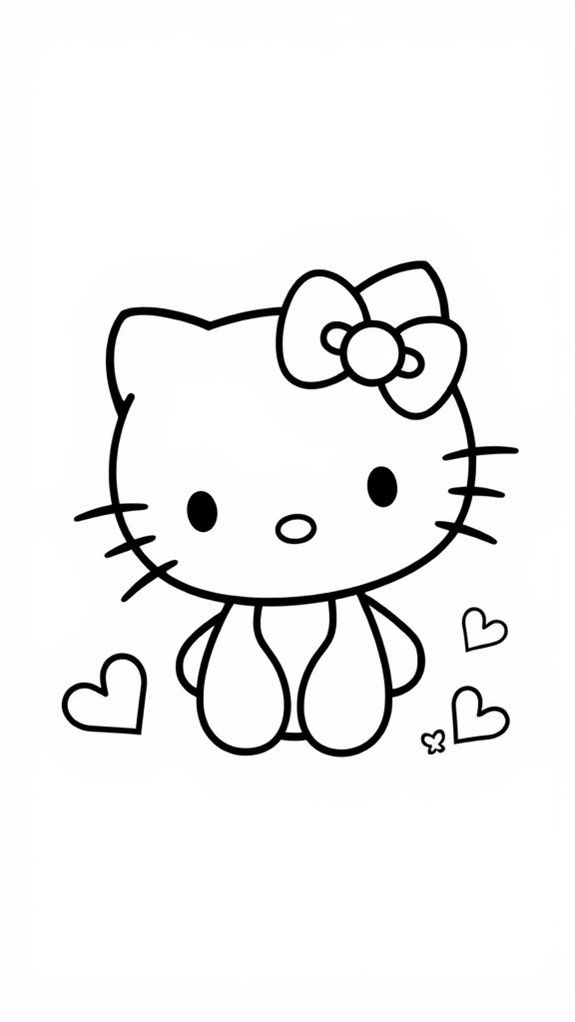 20+ Y2K Hello Kitty Valentine Coloring Pages: Romantic and Fun Designs