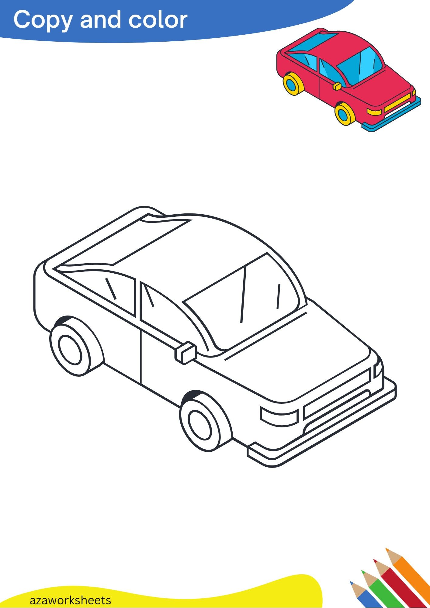 20+ 69+ Easy Cars Coloring Pages for Toddlers and Kids Activities