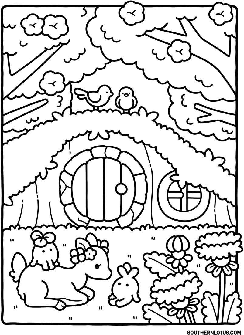 20+ Cozy Garden Coloring Pages for Adult