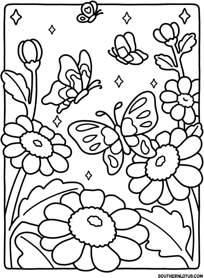 20+ Cozy Garden Coloring Pages for Adult