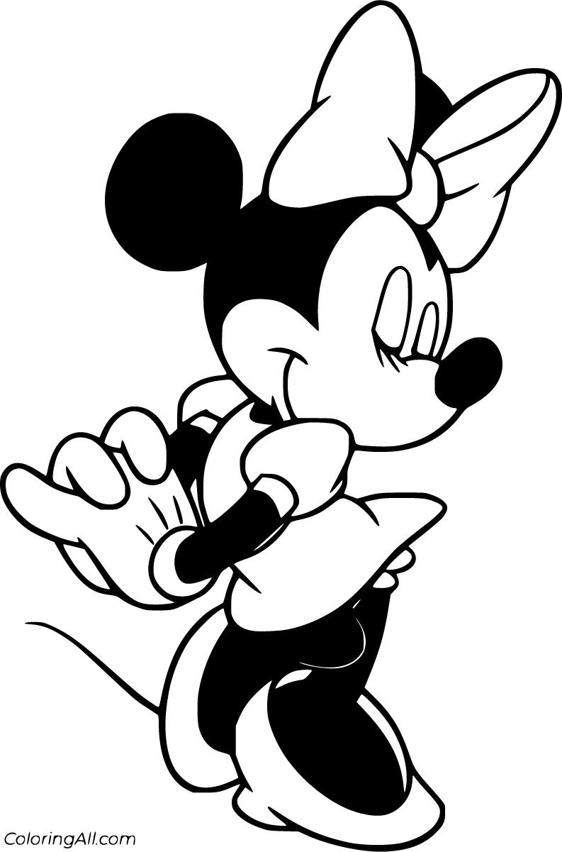 20+ Minnie Mouse Black And White Coloring Pages