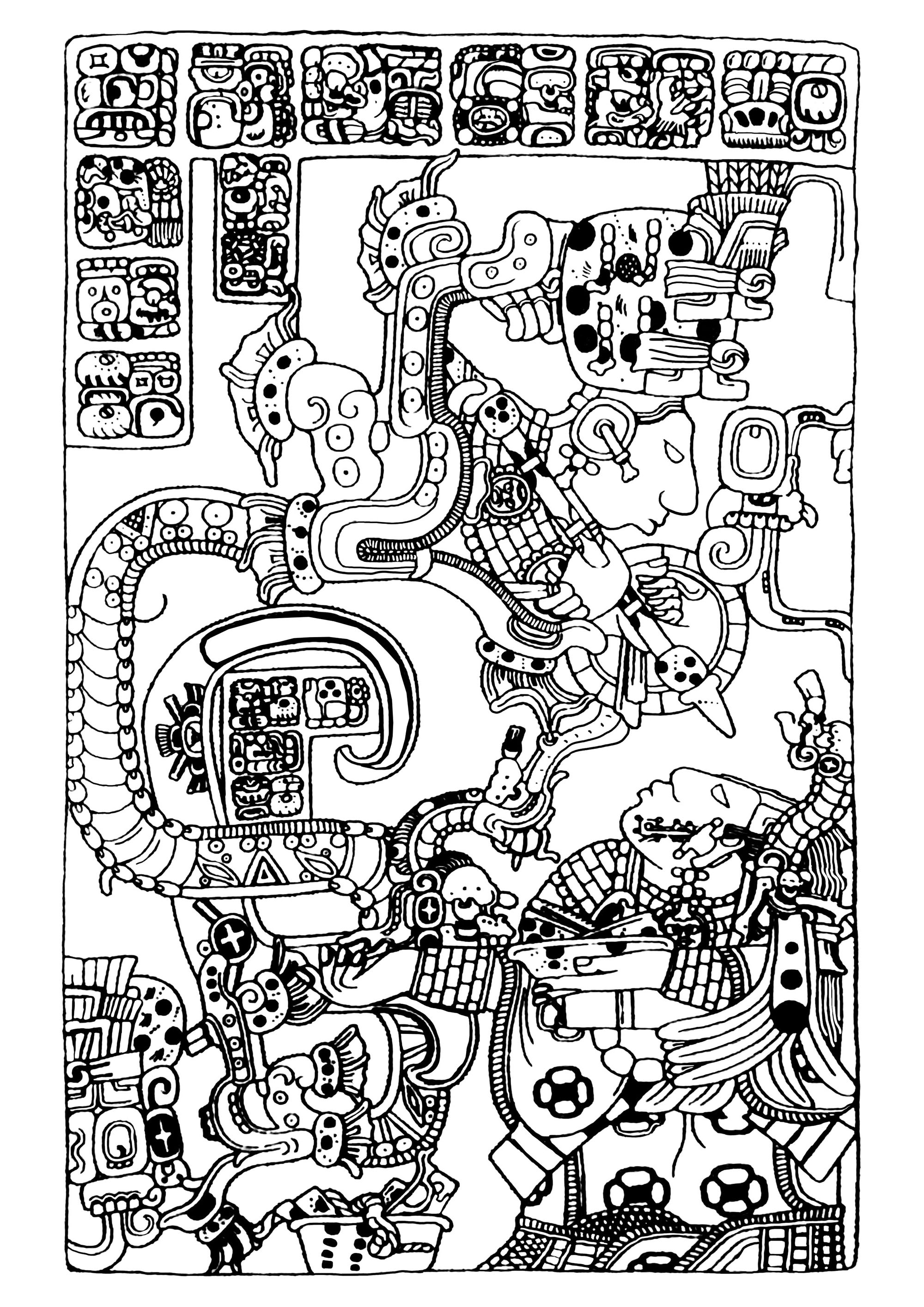 aztec art coloring pages printable jpg