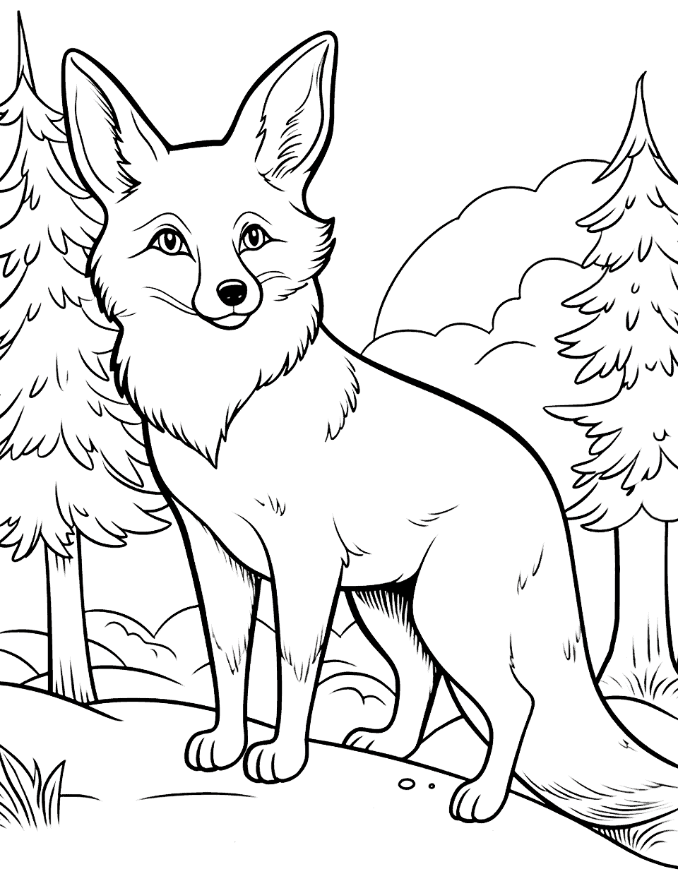 interactive fox coloring pages printable jpg