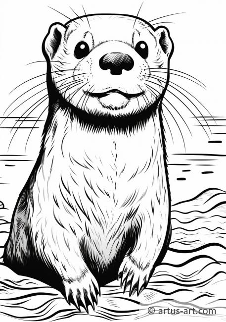 unique otter coloring pages printable jpg