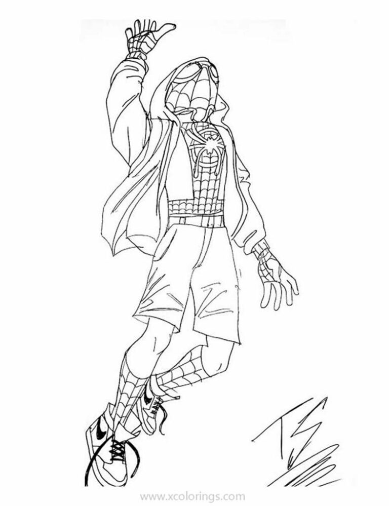 10 Miles Morales Iron Spiderman Coloring Pages | Bratz Coloring