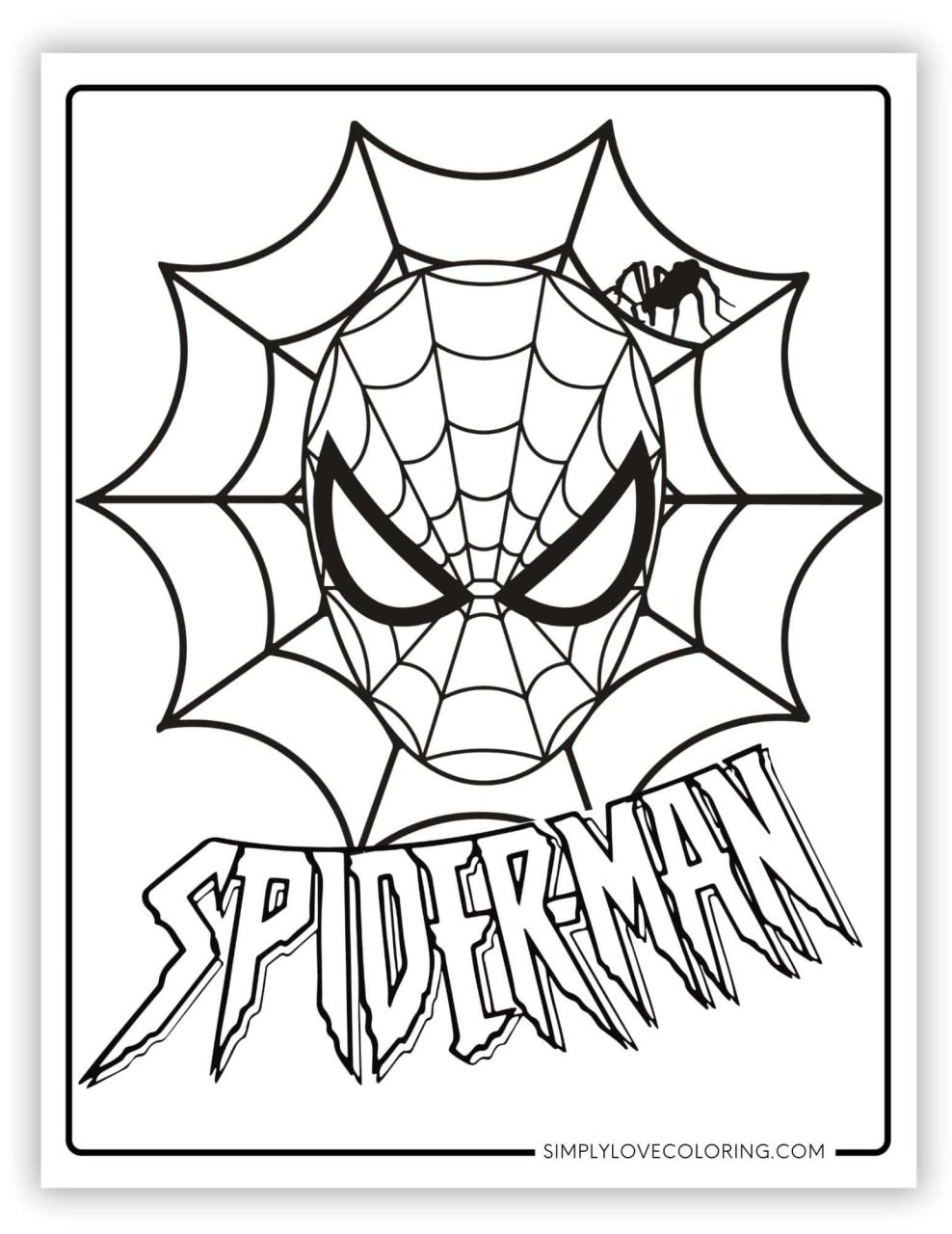 Spiderman Coloring Pages for Kids FREE Printable 6