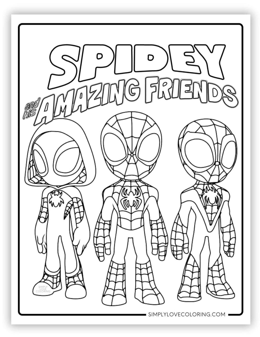 Spiderman Coloring Pages for Kids FREE Printable 5