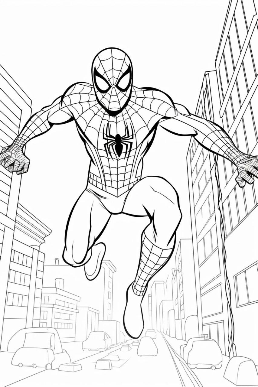 Spiderman Coloring Pages for Kids FREE Printable 28