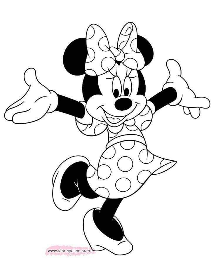 20+ Minnie Mouse Free Printable Coloring Pages